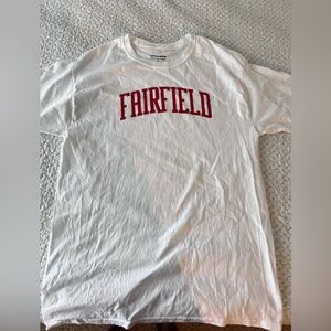 Champion White Fairfield University Short Sleeve Tee MEDIUM